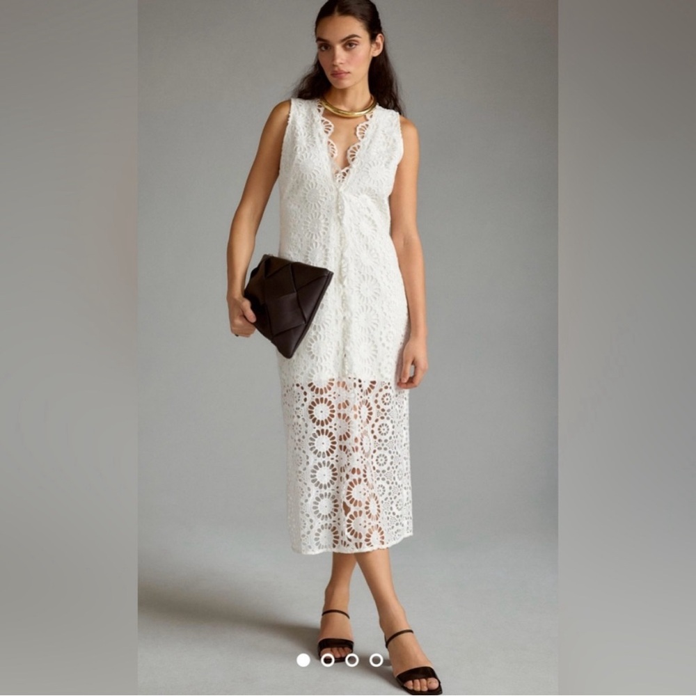 Anthropologie Maeve Sleeveless Eyelet Dress